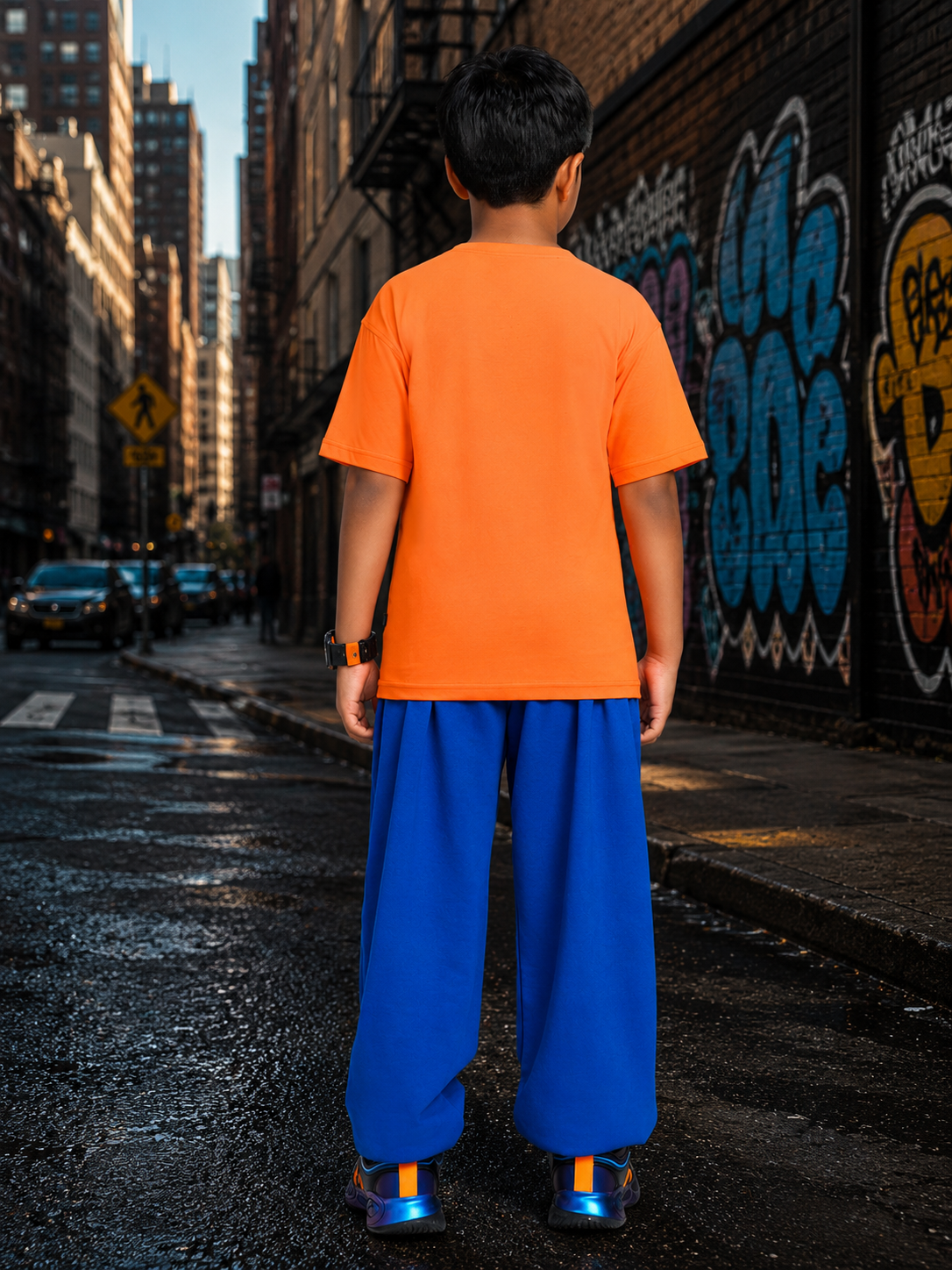 COOLFIT CO-ORD FOR BOYS GIRLS ORANGE BLUE