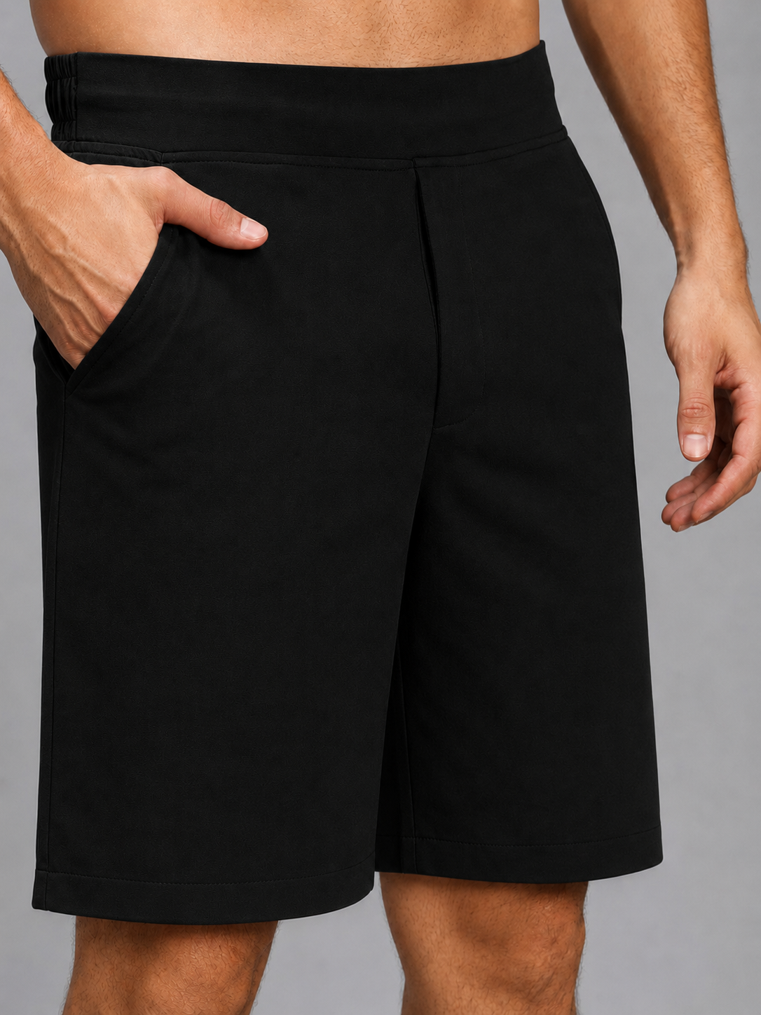 SMART CASUAL TOBACCO REGULAR SHORTS BLACK