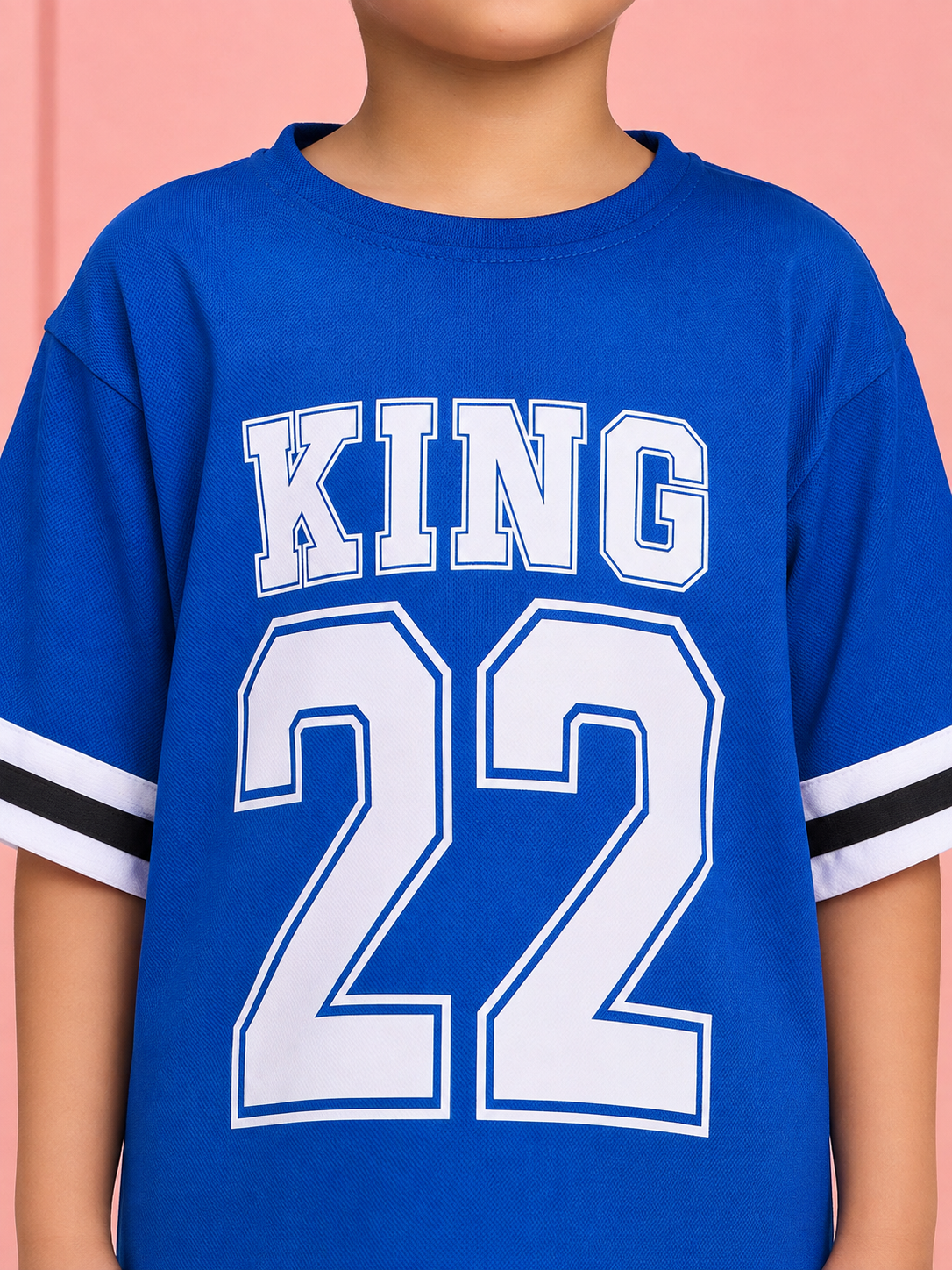KING 22 VARSITY T-SHIRT FOR BOYS GIRLS BLUE