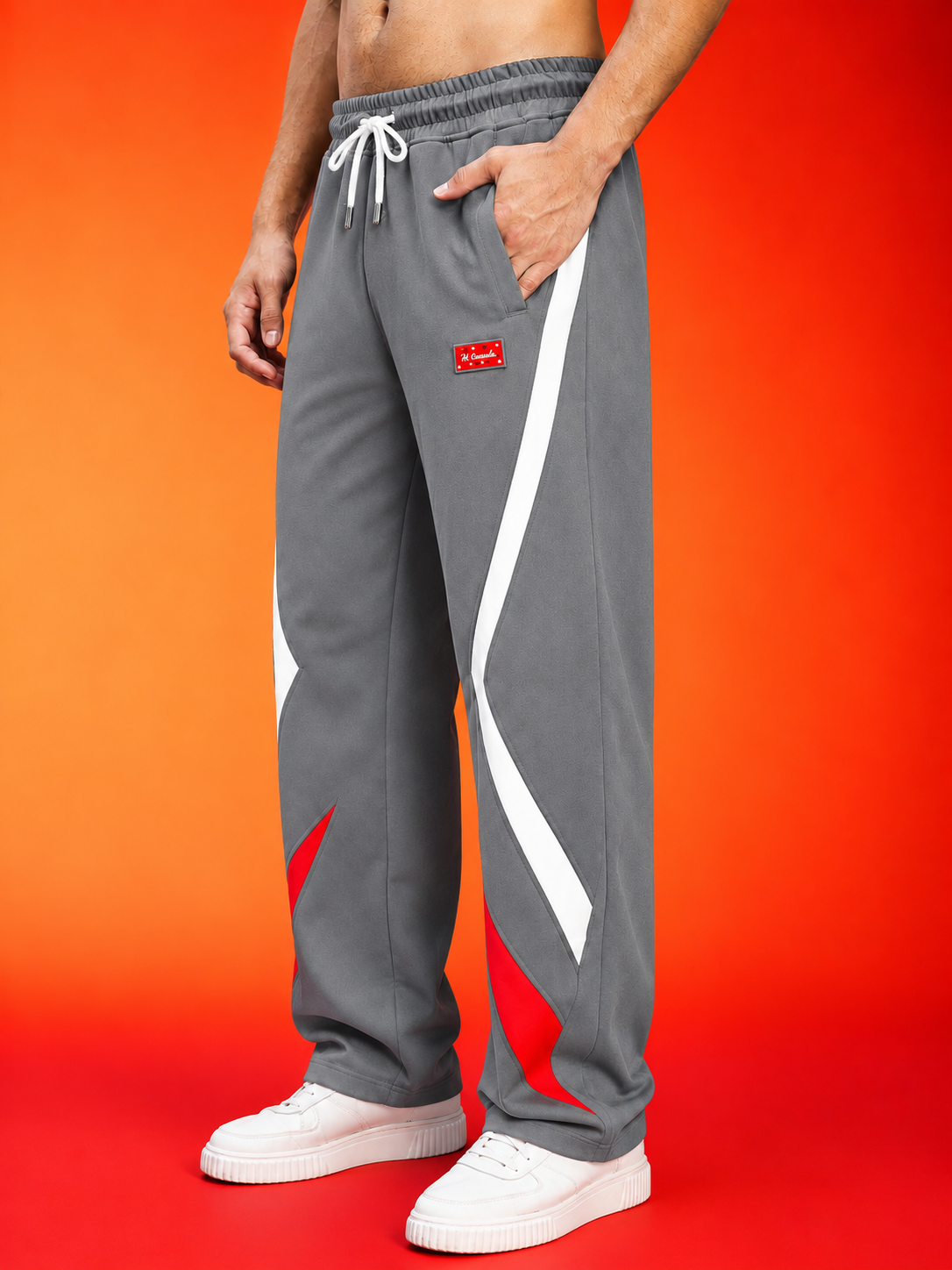 METROPOLITAN CONTRAST GRAPHIC JOGGERS GREY MULTI