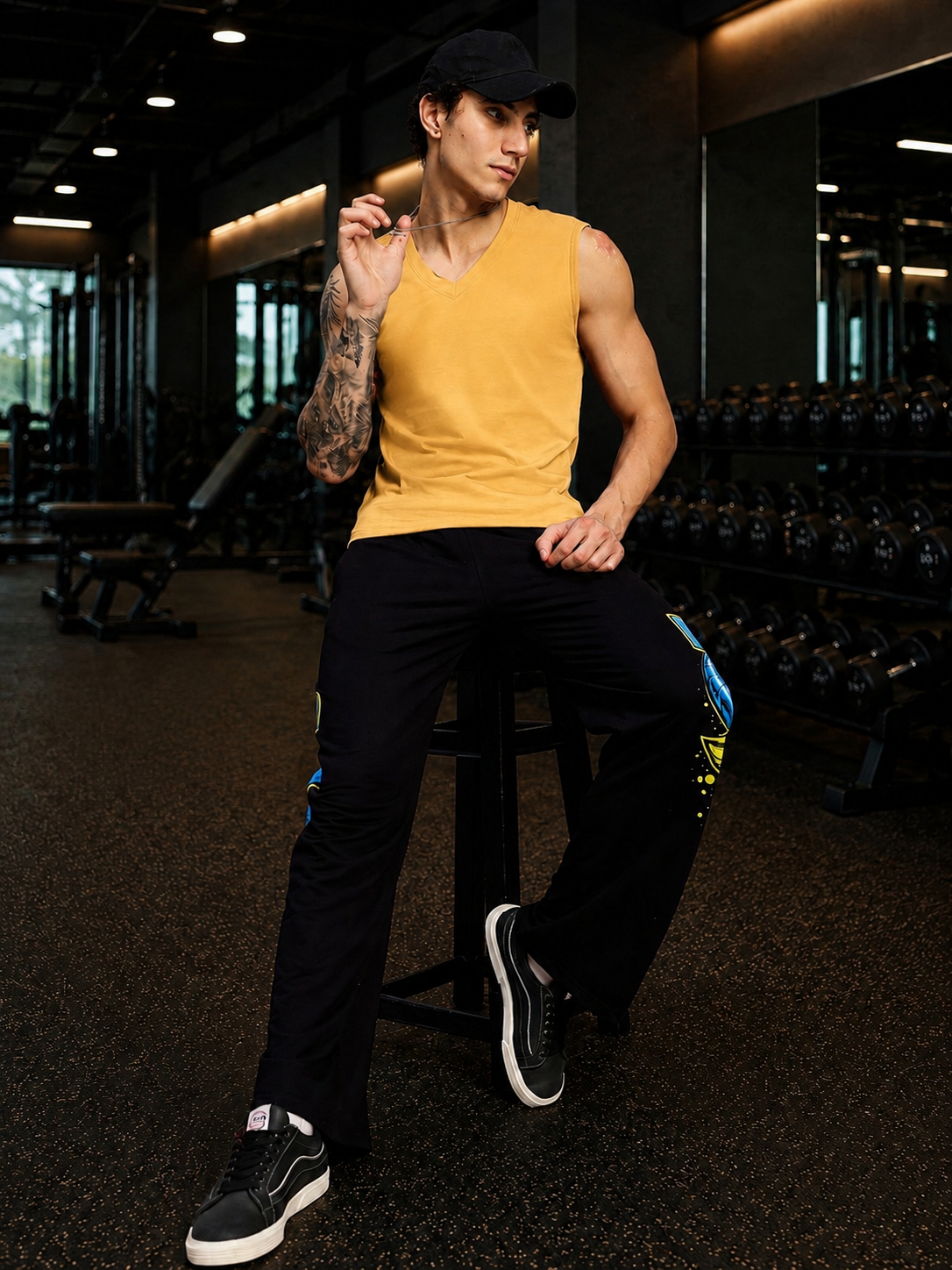 LEVELUP GAMER SLEEVELESS T-SHIRT YELLOW