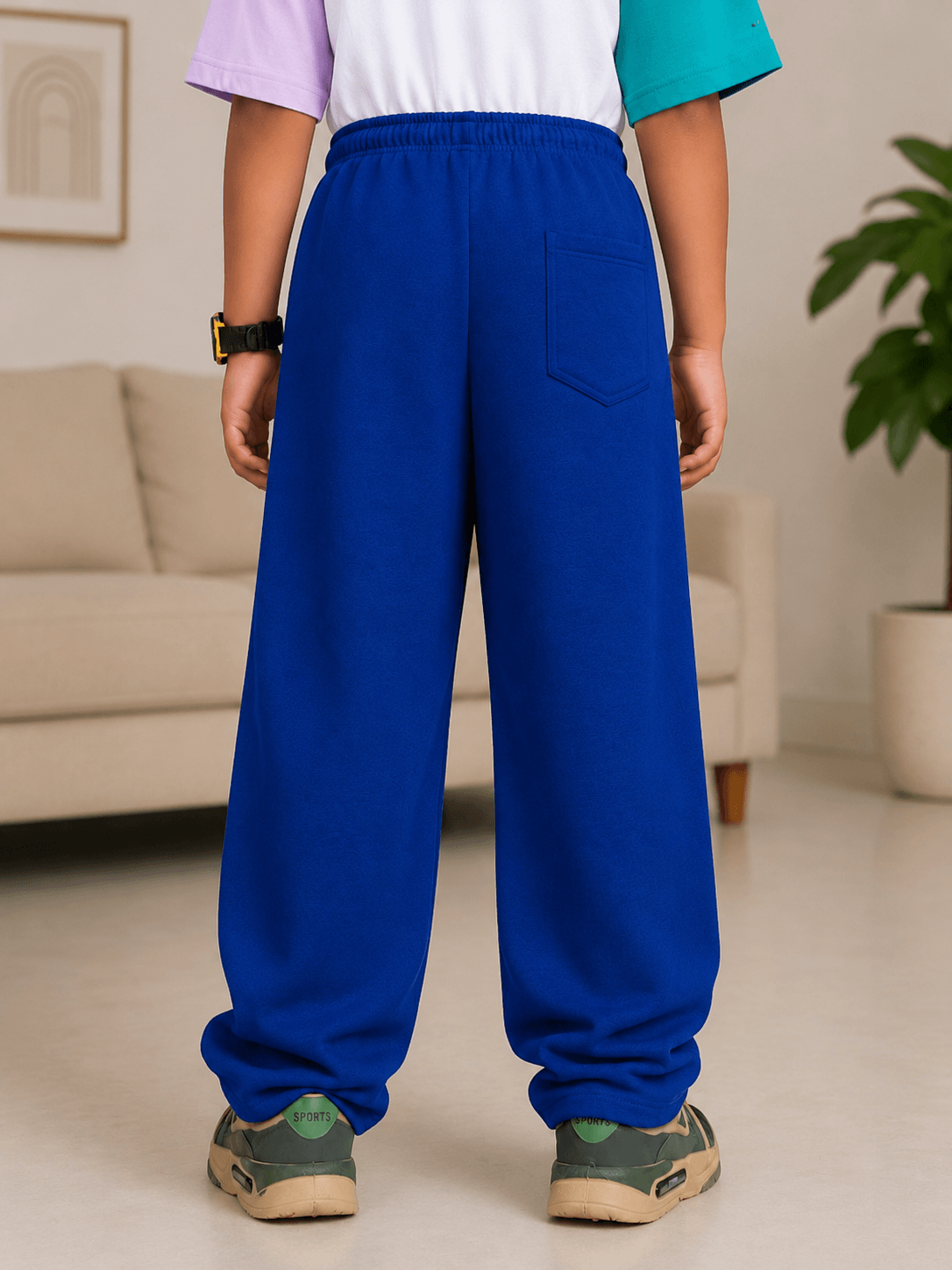 CHILL WITH FUN JOGGER FOR BOYS GIRLS BLUE