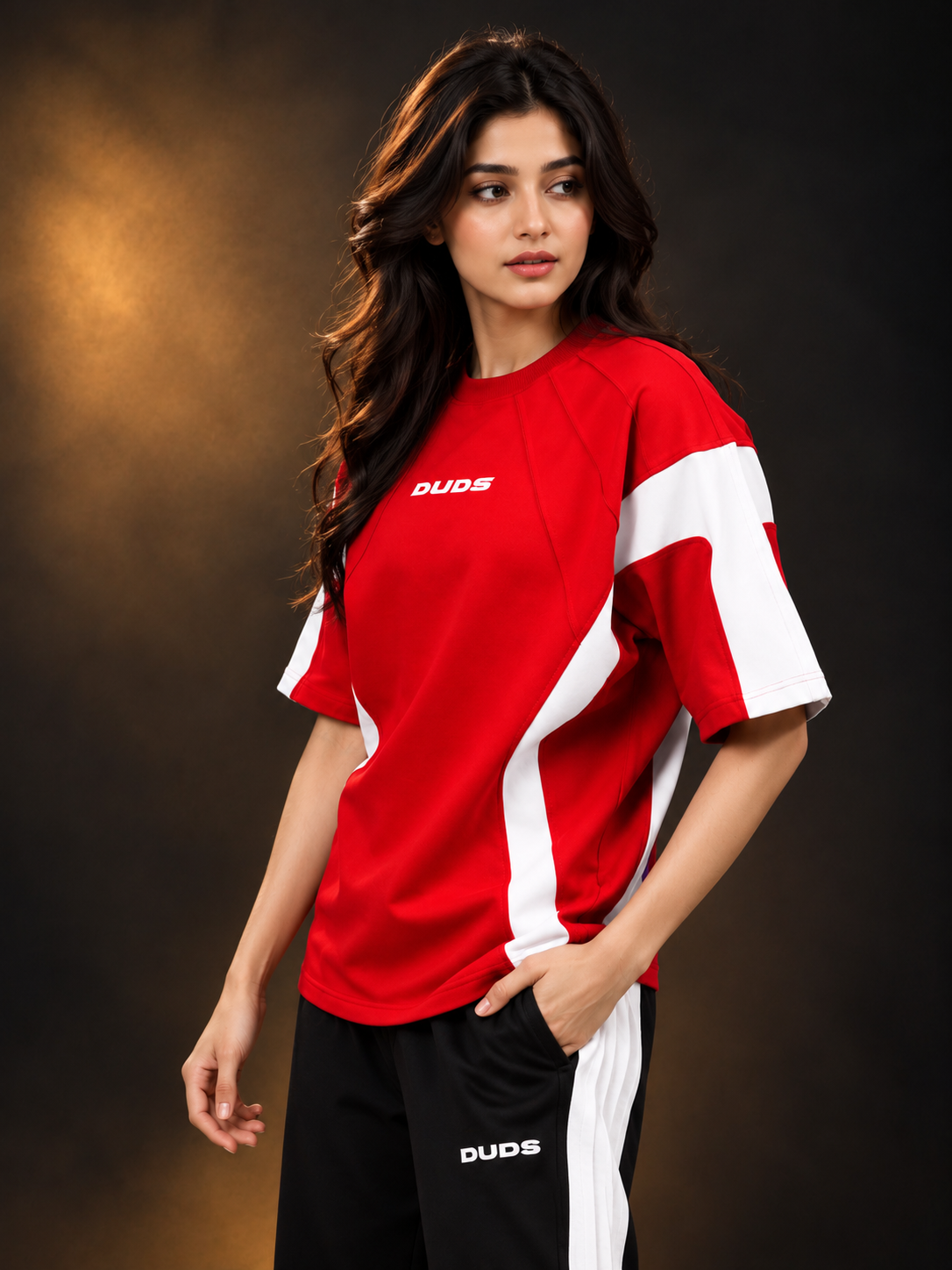WOMEN WILD FORCE OVER-SIZED T-SHIRT RED
