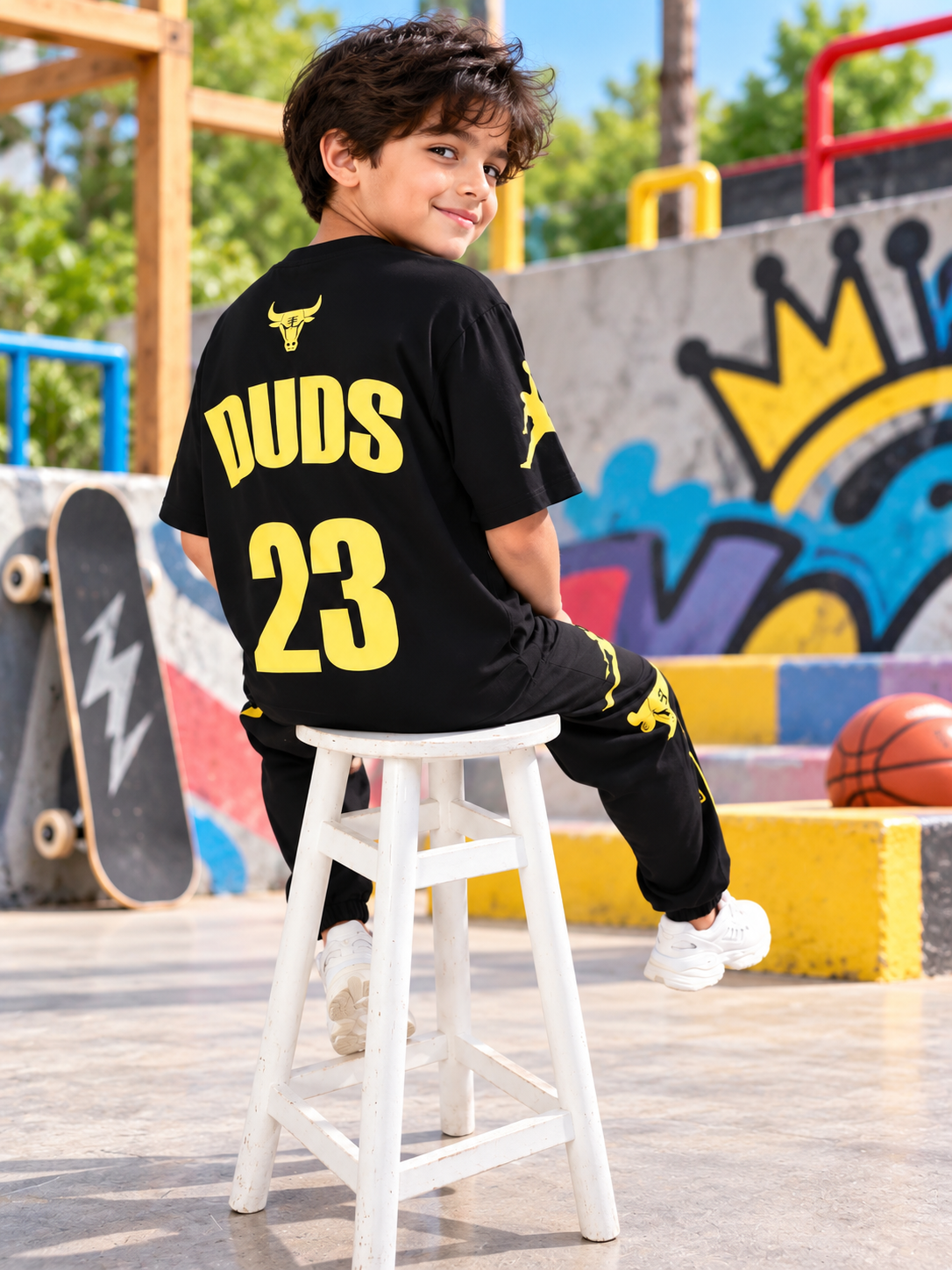 TAURUS OVER-SIZED T-SHIRT FOR BOYS GIRLS BLACK
