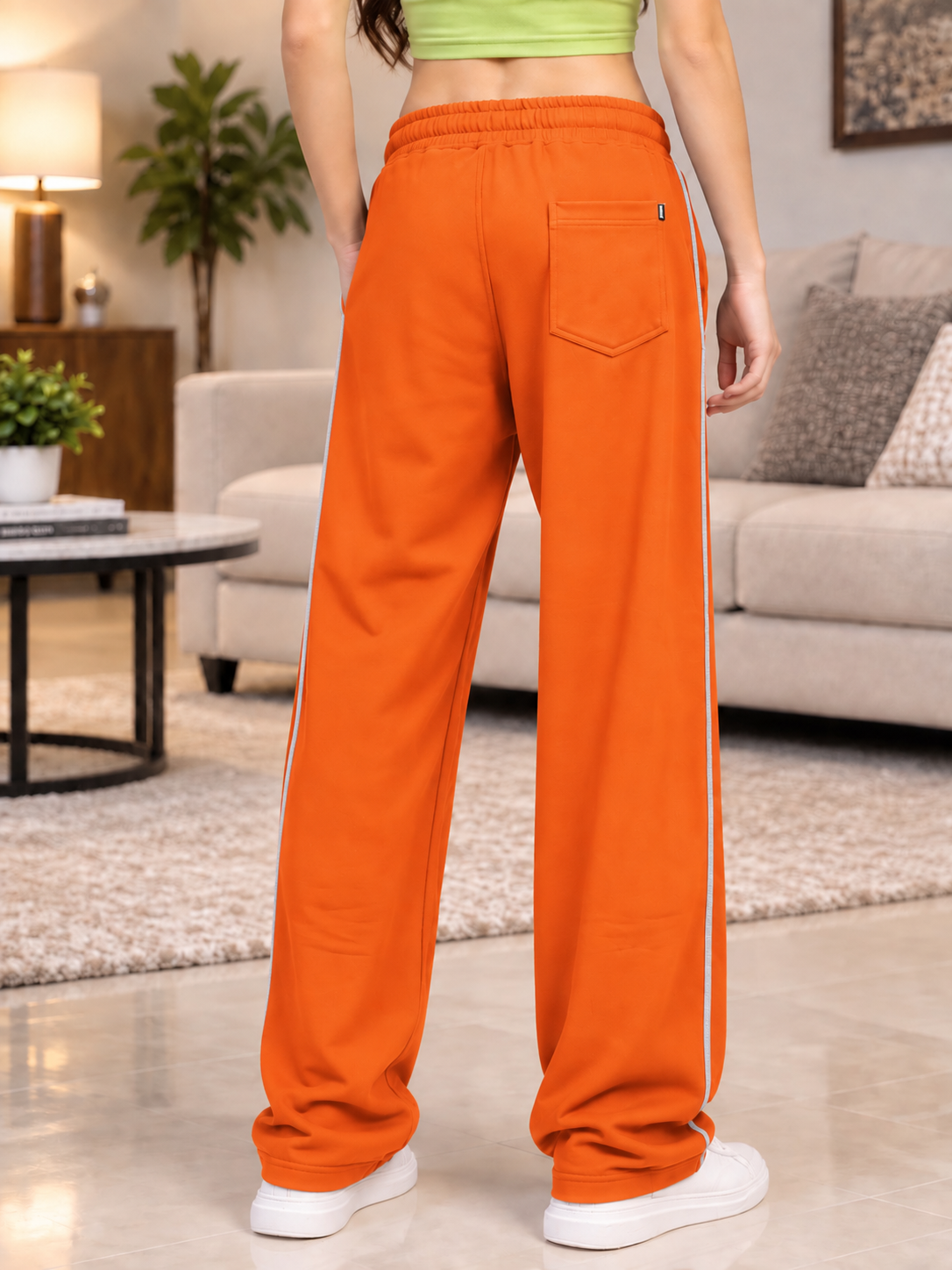 WOMEN BEAT MODE FIT JOGGERS ORANGE