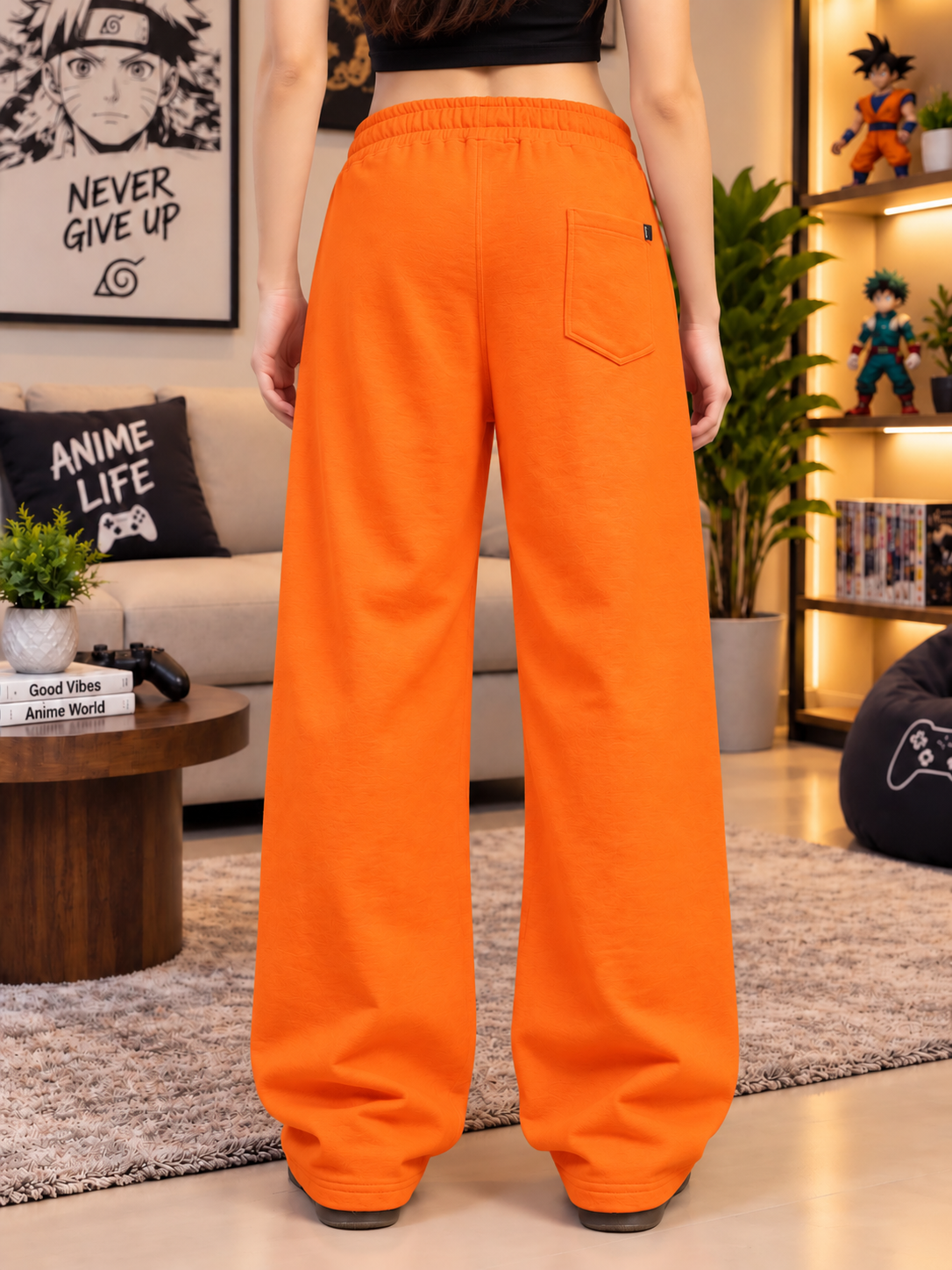 WOMEN CHILL GRAPHIC JOGGERS ORANGE
