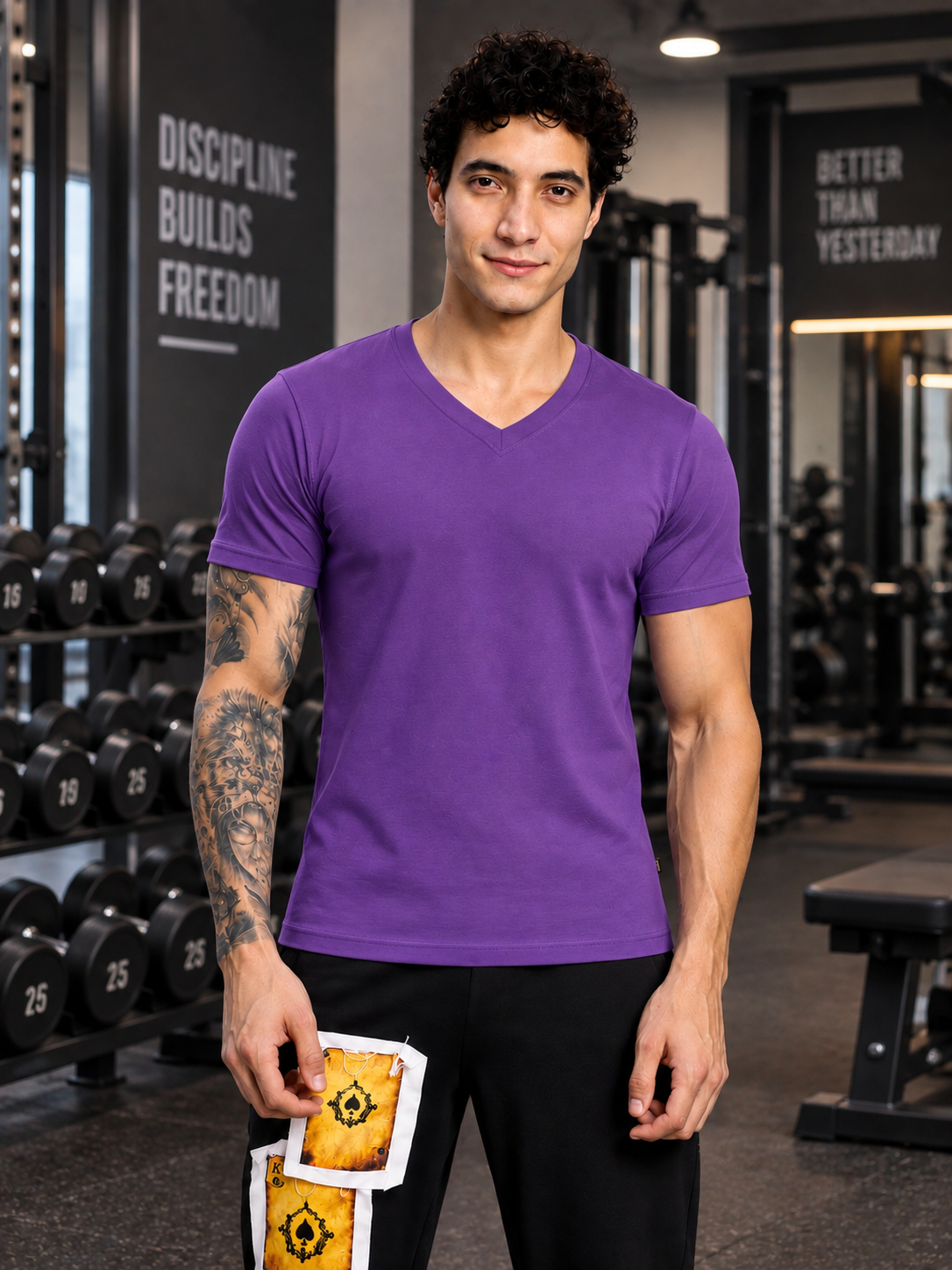 CORE SHORT REGULAR FIT T-SHIRT PURPLE
