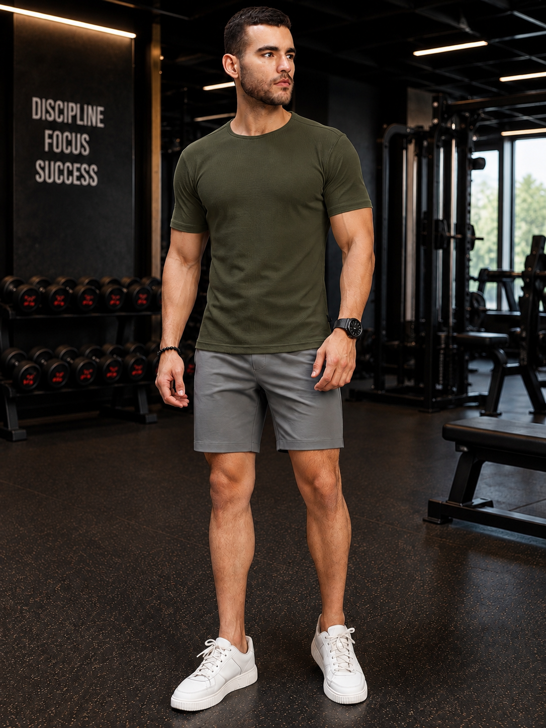 FROSTED FIT AGATE T-SHIRT OLIVE GREEN
