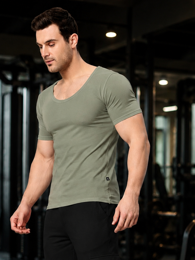 RICKY REGULAR FIT T-SHIRT SAGE GREEN