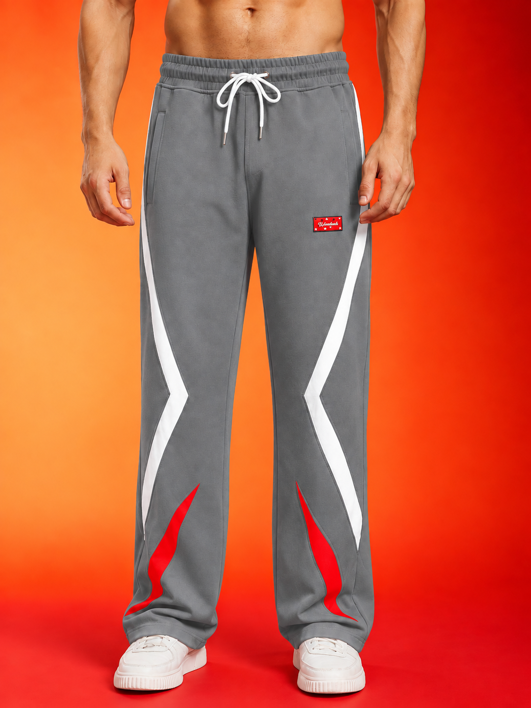 METROPOLITAN CONTRAST GRAPHIC JOGGERS GREY MULTI
