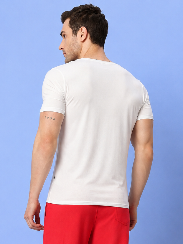 RICKY REGULAR FIT COTTON T-SHIRT WHITE