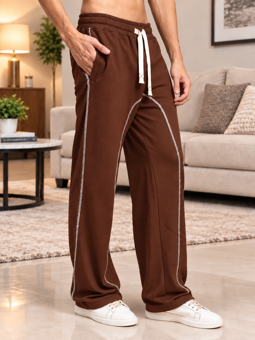 BEAT MODE FIT JOGGERS DARK BROWN