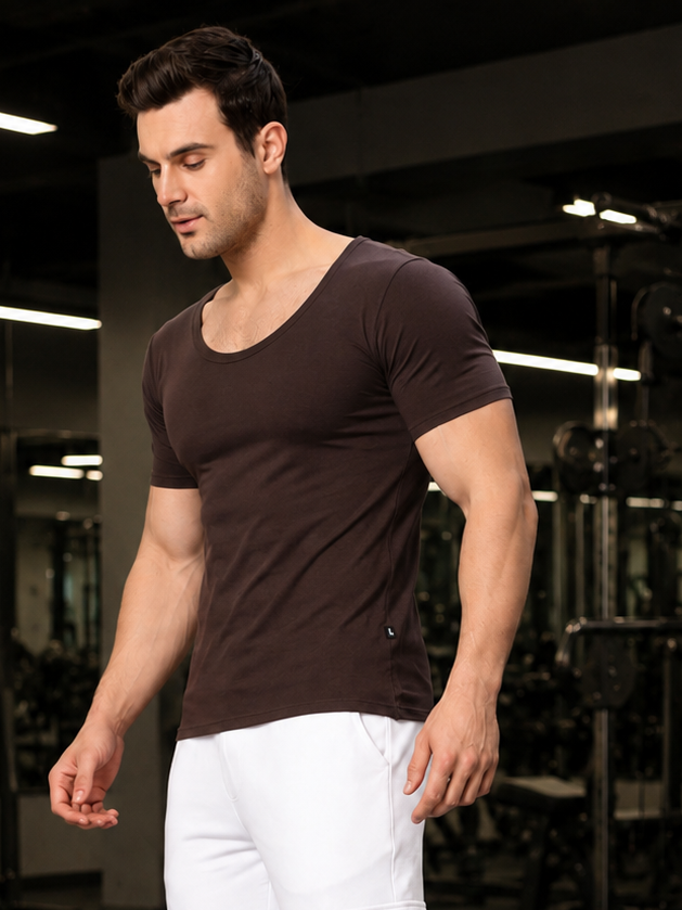 RICKY REGULAR FIT T-SHIRT BROWN