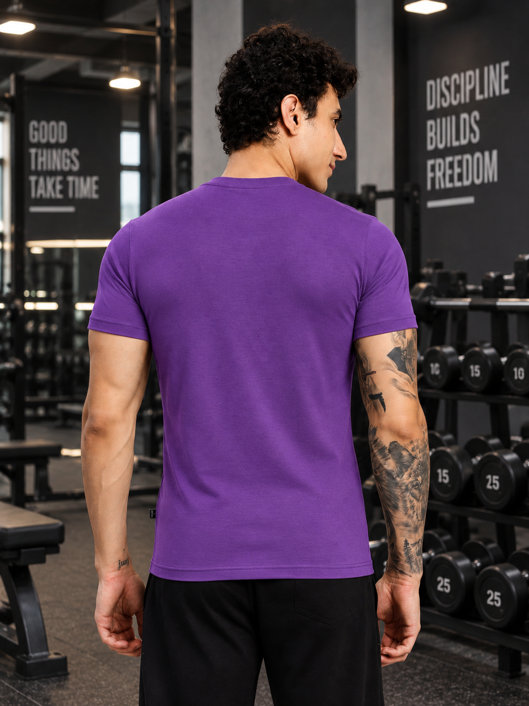 CORE SHORT REGULAR FIT T-SHIRT PURPLE