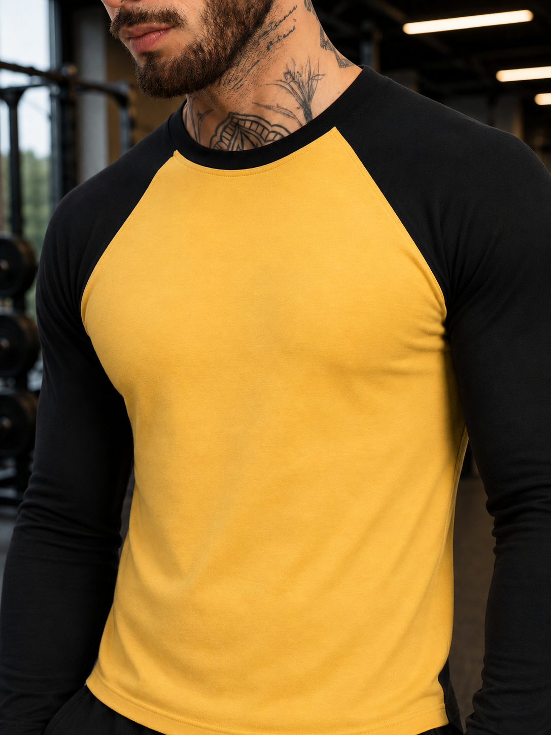 FITFLOW SLIM FIT SWEATSHIRT YELLOW BLACK
