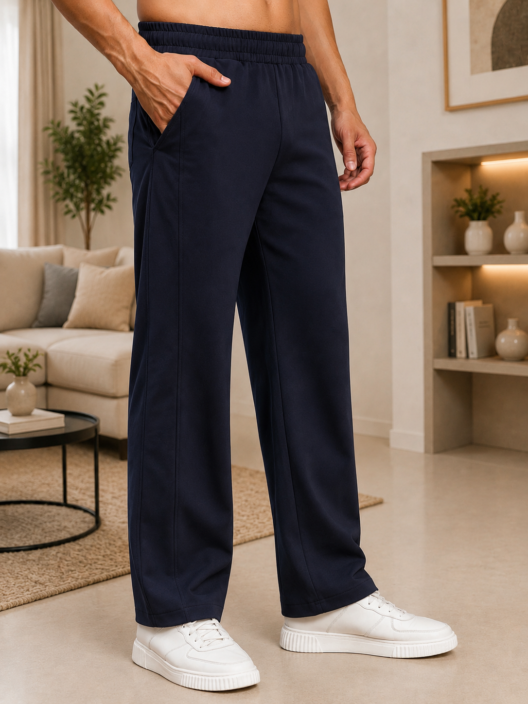 ATHLETIC DRESS TRACK TROUSERS DARK GARY