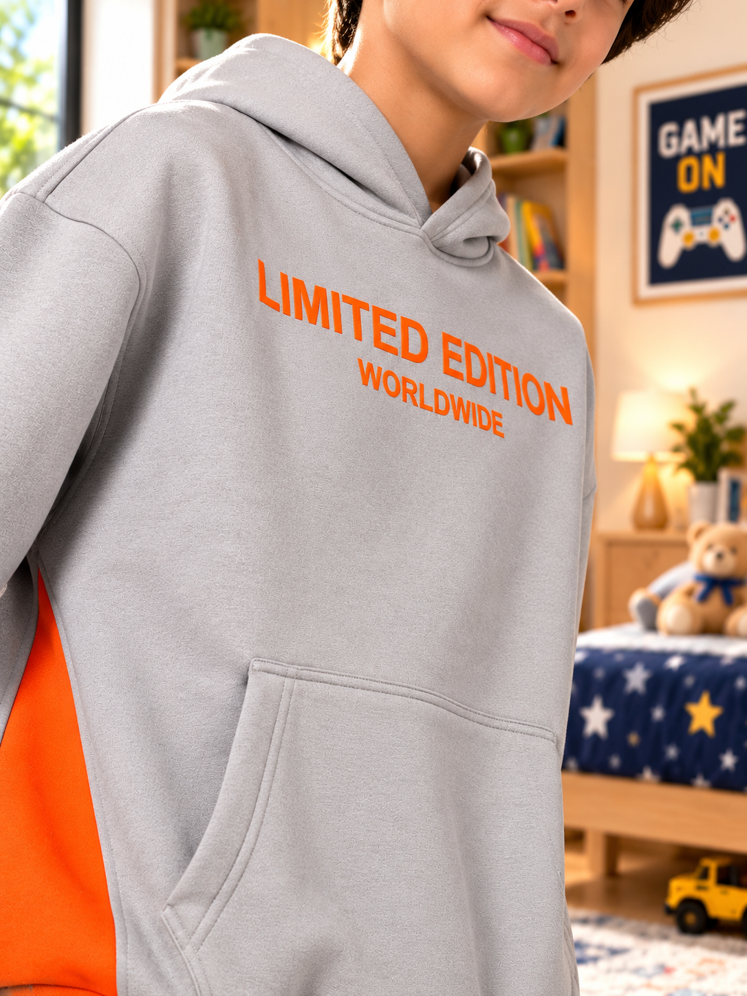 WORLDWIDE FLEECE CO-ORD FOR KIDS GREY
