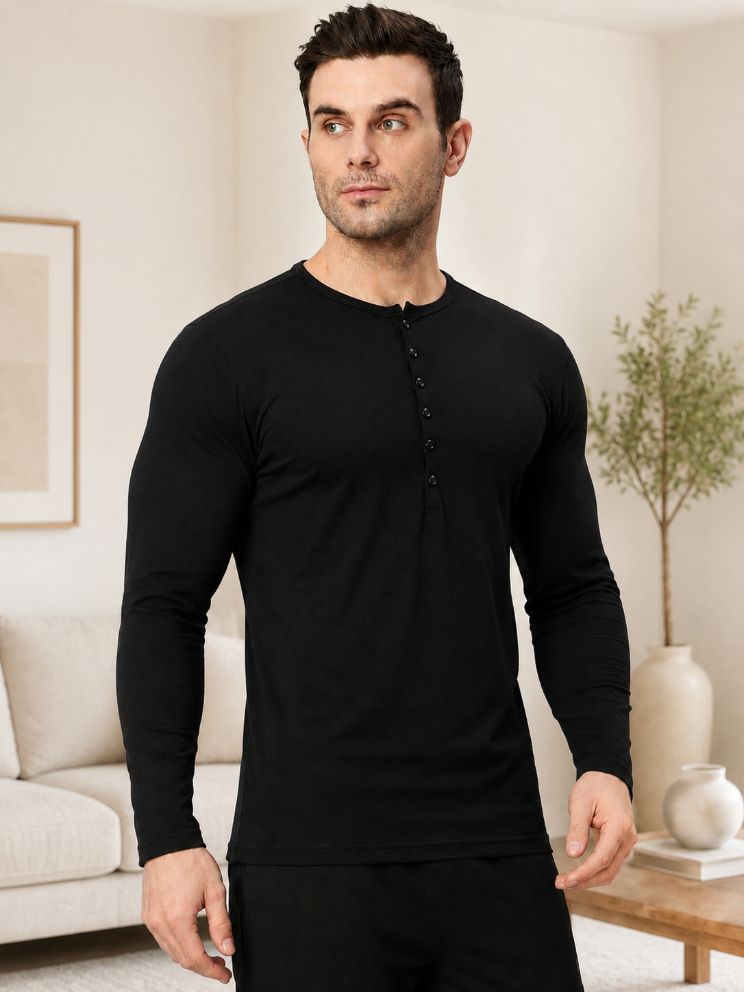 HENNY SLIM FIT SWEATSHIRT BLACK