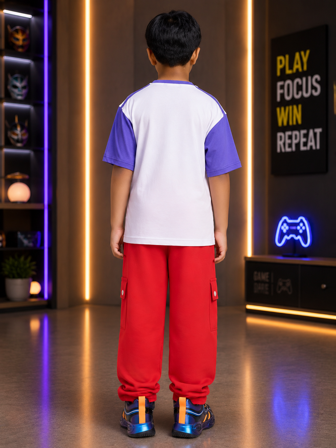 STREET WONDER CO-ORD FOR BOYS GIRLS WHITE RED