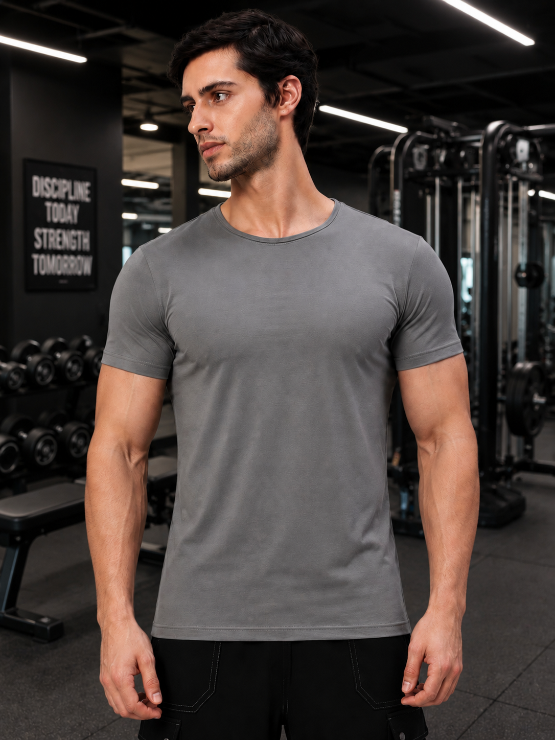 BEDROCK FIT REGULAR FIT T-SHIRT GREY