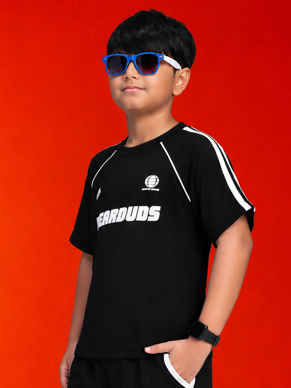 KIDS ROSTER T-SHIRT BOYS GIRLS BLACK WHITE
