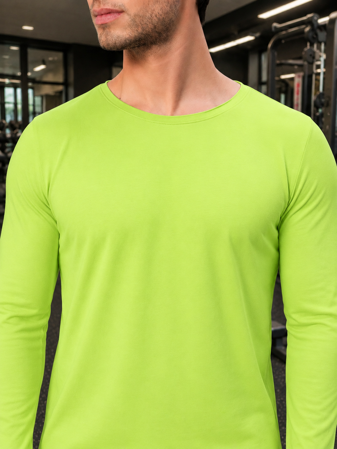 OMNI SLIM FIT SWEATSHIRT NEON GREEN