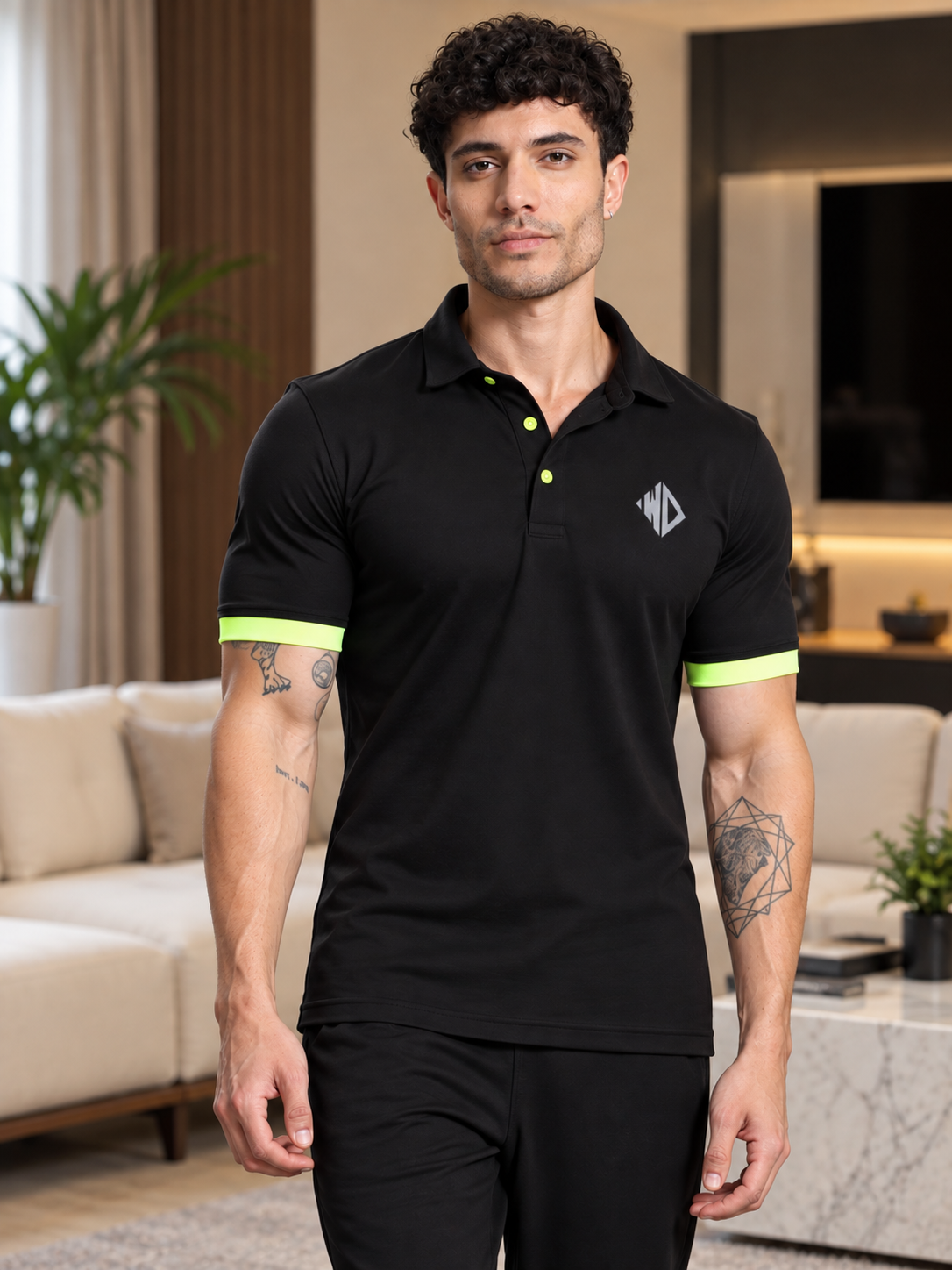 HOOKUP REFLECTOR REGULAR FIT T-SHIRT BLACK