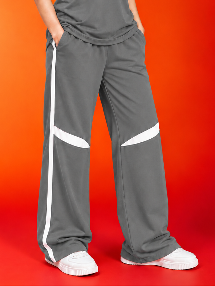 WOMEN ROSTER RELAXED FIT JOGGERS GREY WHITE