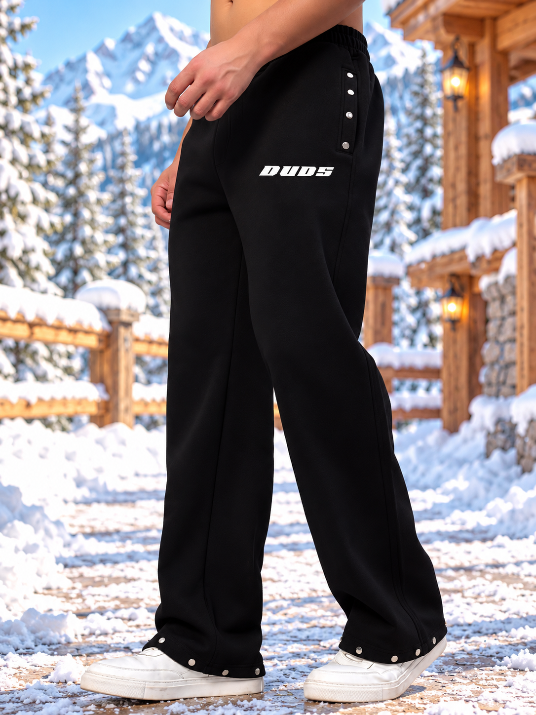 RIGID COTTON FLEECE CO-ORD BLACK