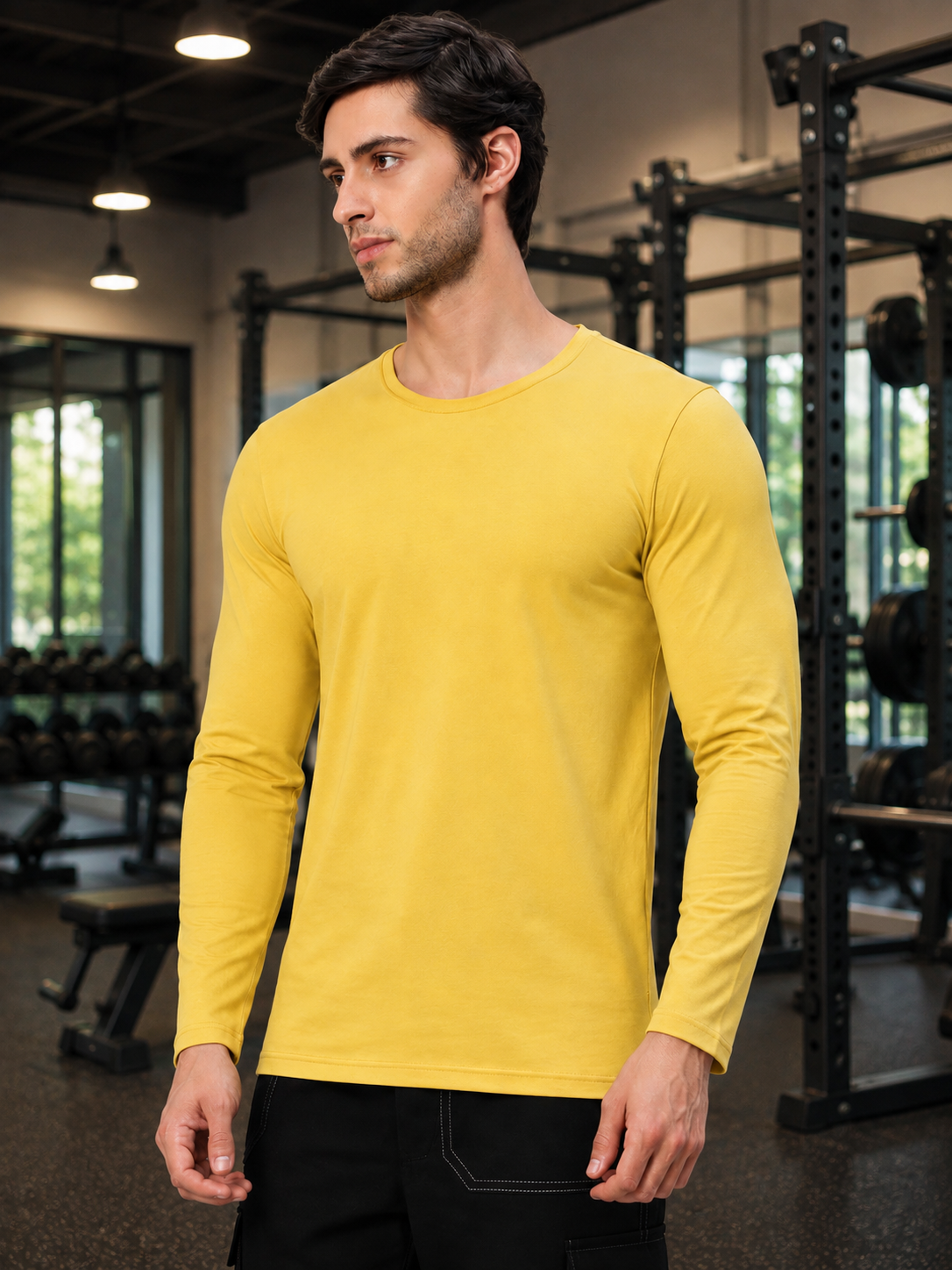 OMNI SLIM FIT SWEATSHIRT YELLOW