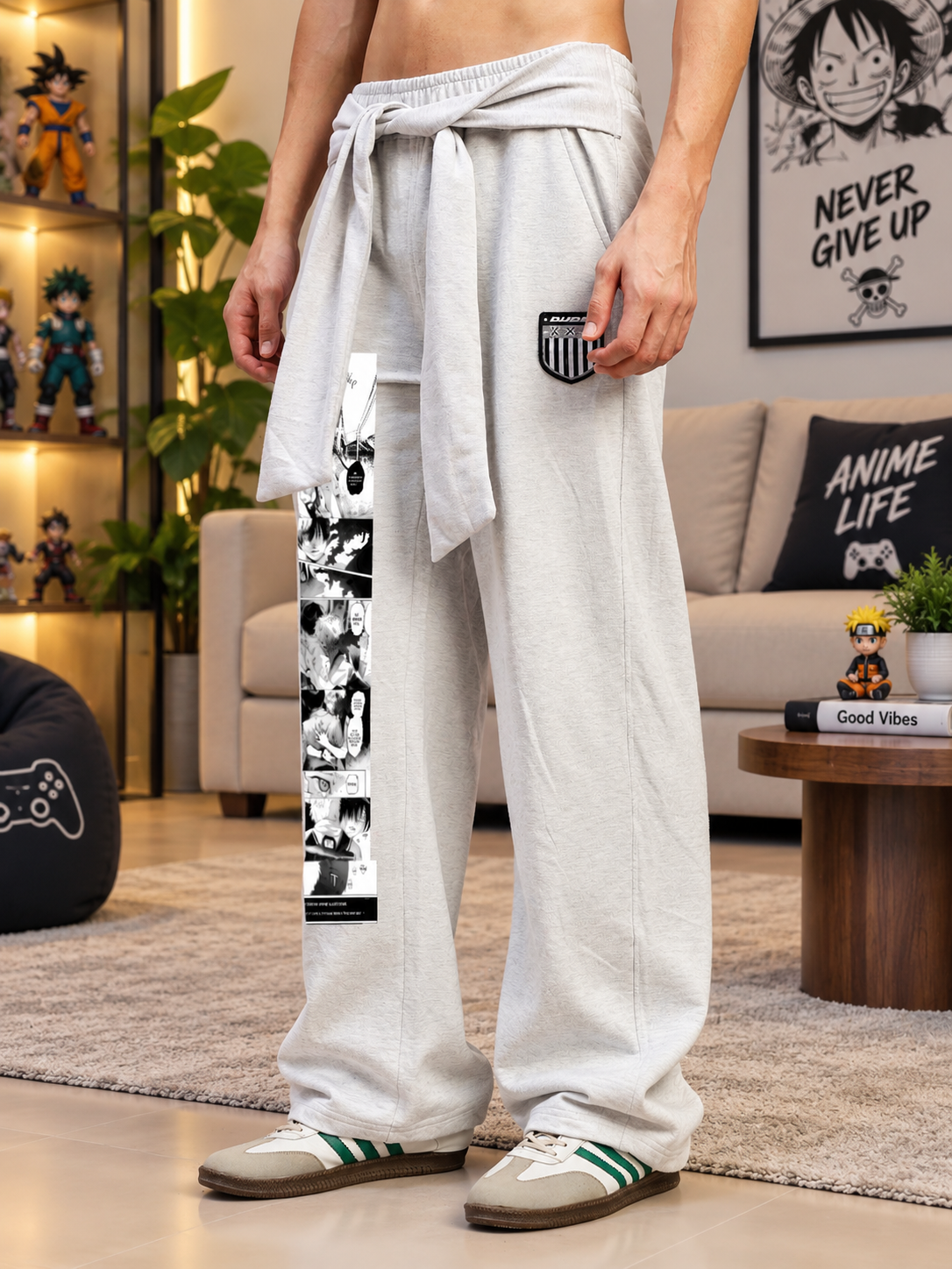 CHILL GRAPHIC JOGGERS MELANGE GREY
