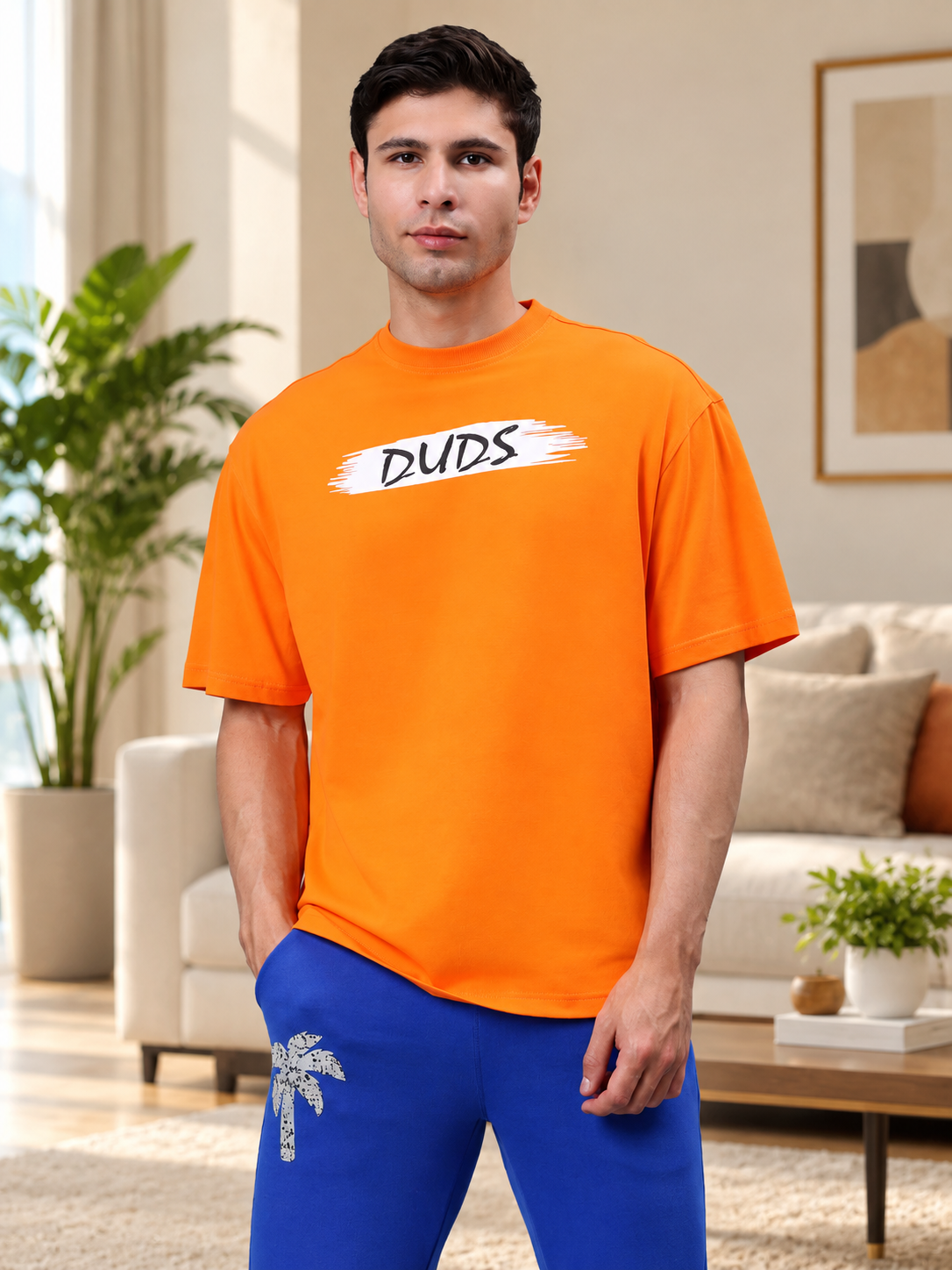 BLOOM QUOTE OVER-SIZED T-SHIRT ORANGE