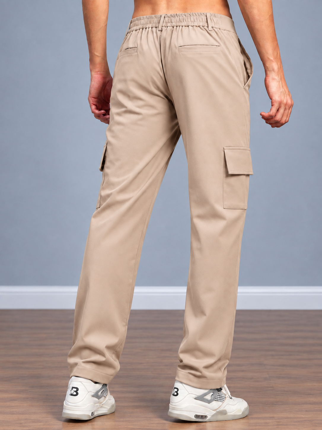 BELT LOOPS CARGO TROUSERS BEIGE