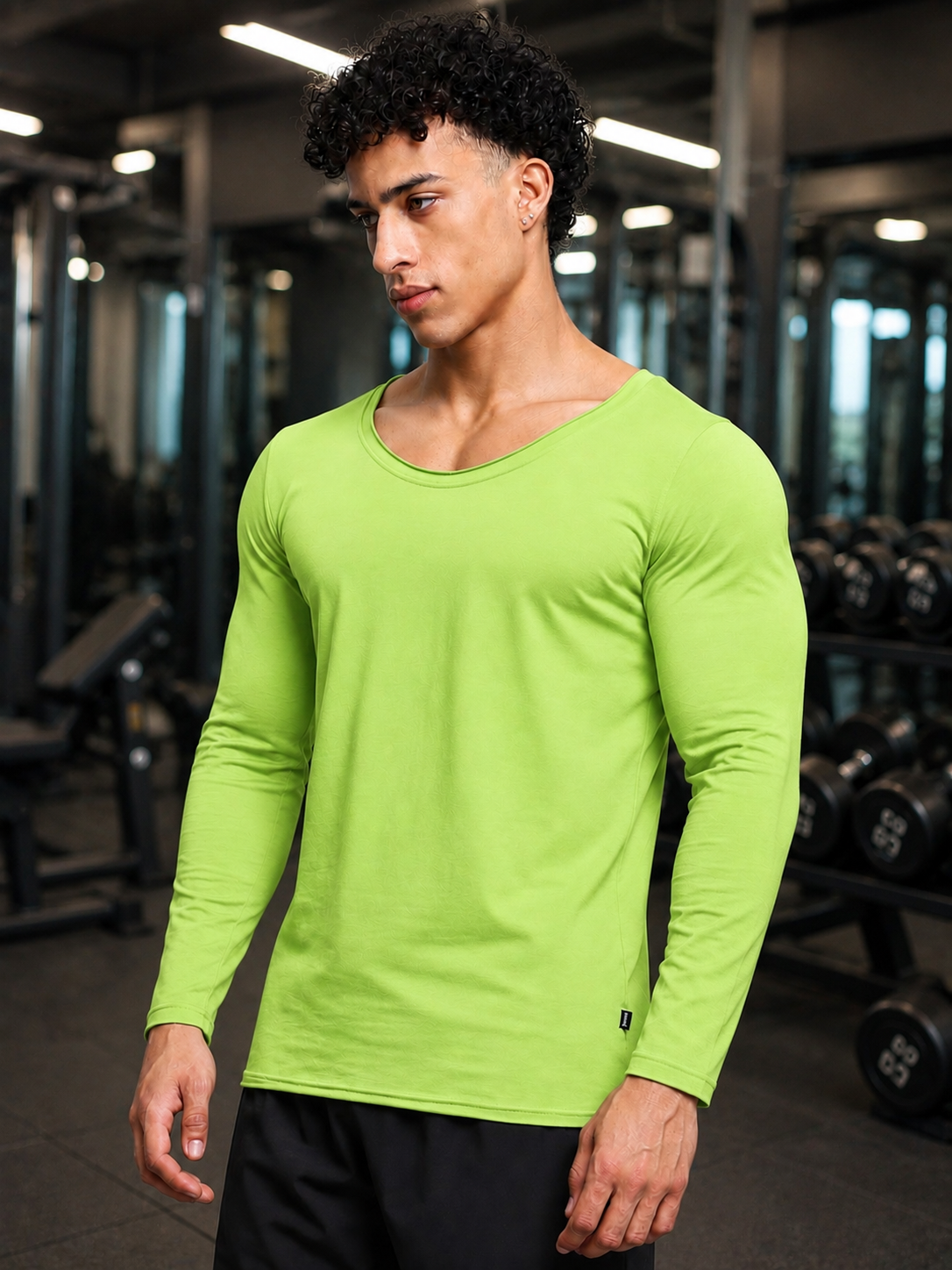 JOEL SLIM FIT SWEATSHIRT NEON GREEN