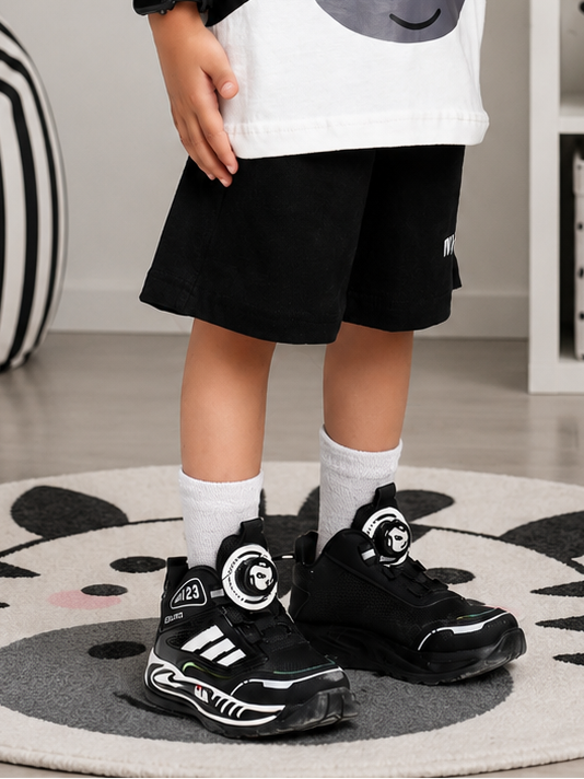 ZIPPY ZEBRA COOL SHORTS FOR BOYS GIRLS BLACK