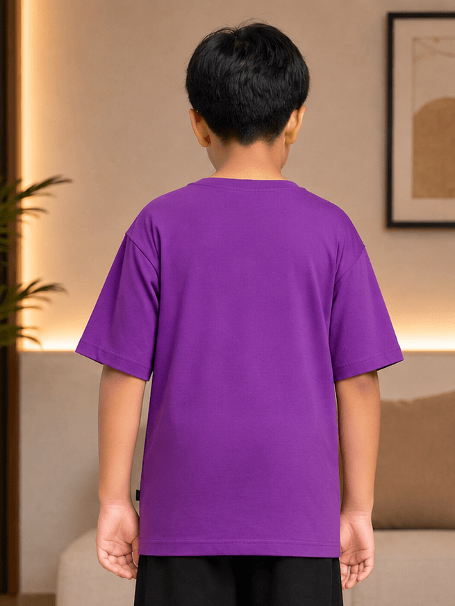 PLAYFUL PANDA T-SHIRT FOR BOYS GIRLS PURPLE