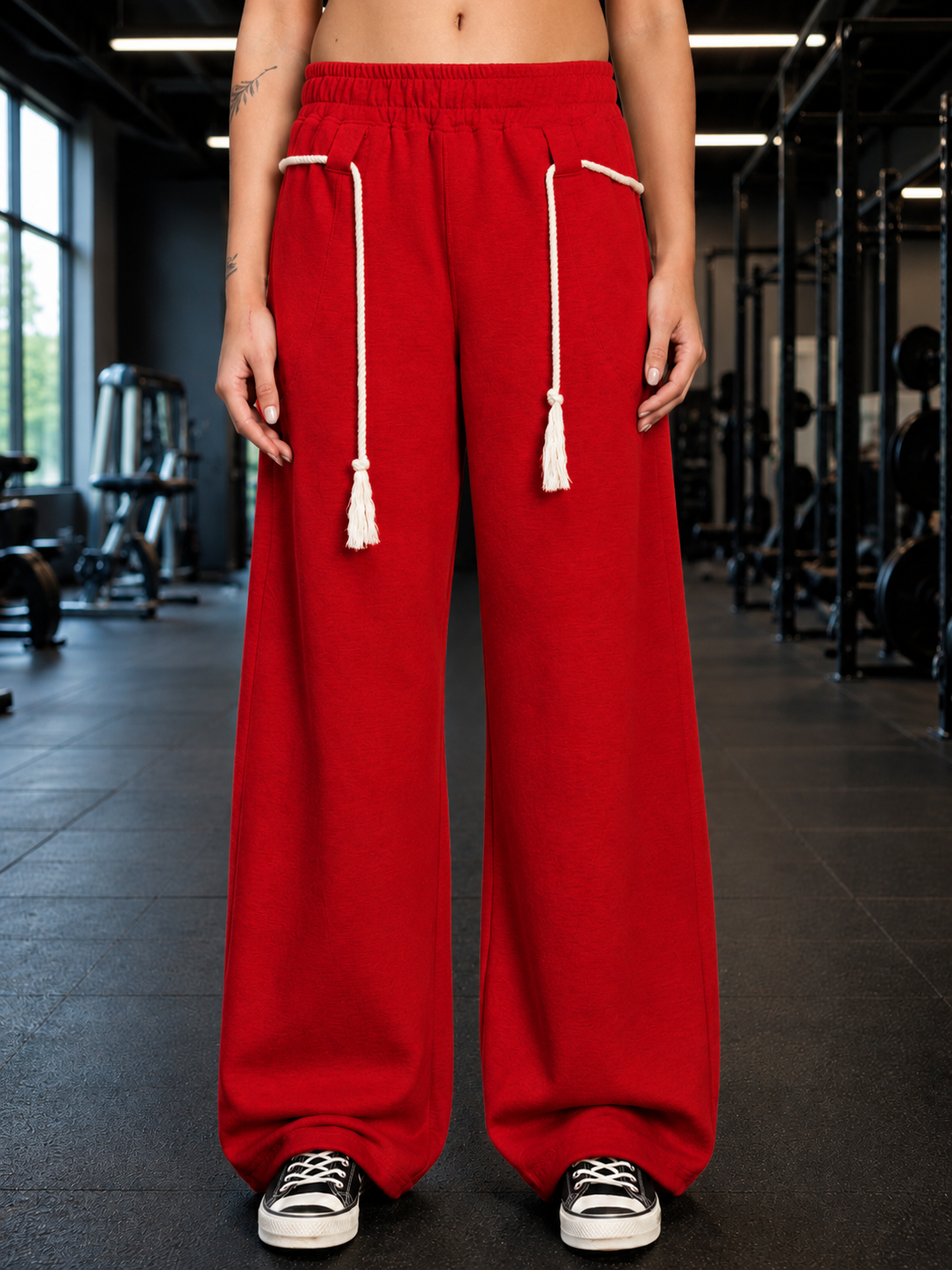 WOMEN BAGGY DRIFT LIGHT JOGGER RED