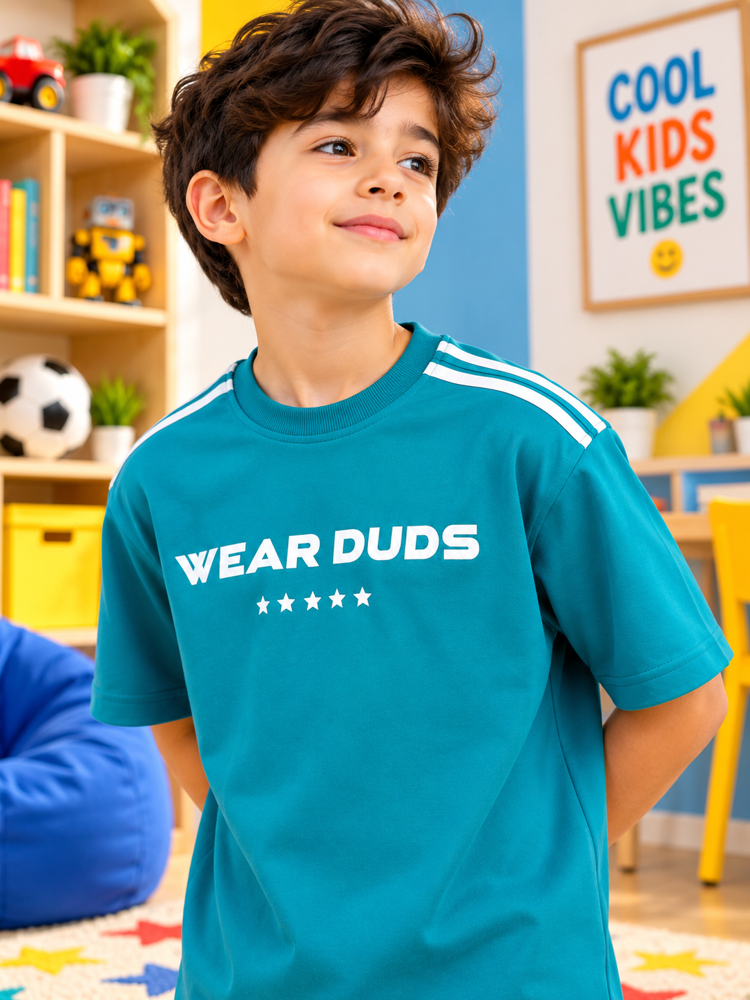 STAR JUMPER OVER-SIZED CO-ORD FOR BOYS GIRLS TEAL