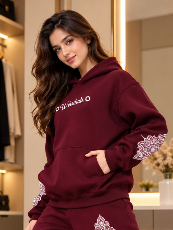 WOMENS YANTRA FLEECE HOODIE WINE