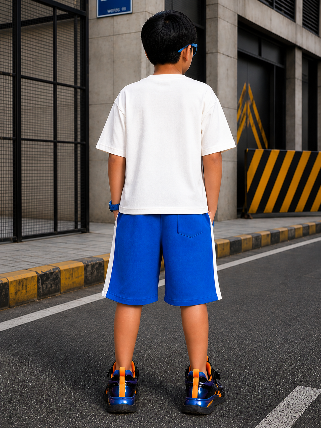 ELECTRIC FLEX CO-ORD FOR BOYS GIRLS WHITE BLUE