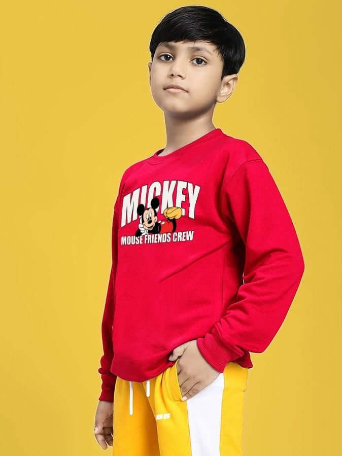 FRIENDS CREW PRINT SWEATSHIRT FOR BOYS GIRLS RED - KIDS SWEATSHIRT
