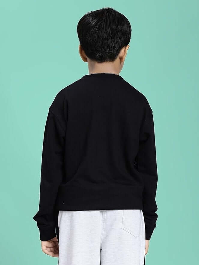 GAMEING REX PRINT SWEATSHIRT FOR BOYS GIRLS BLACK - KIDS SWEATSHIRT