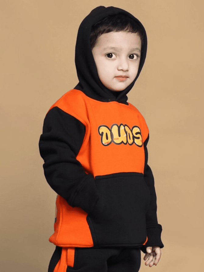 GARFIELD OVERSIZED HOODIE FOR BOYS GIRLS ORANGE BLACK - KIDS HOODIE