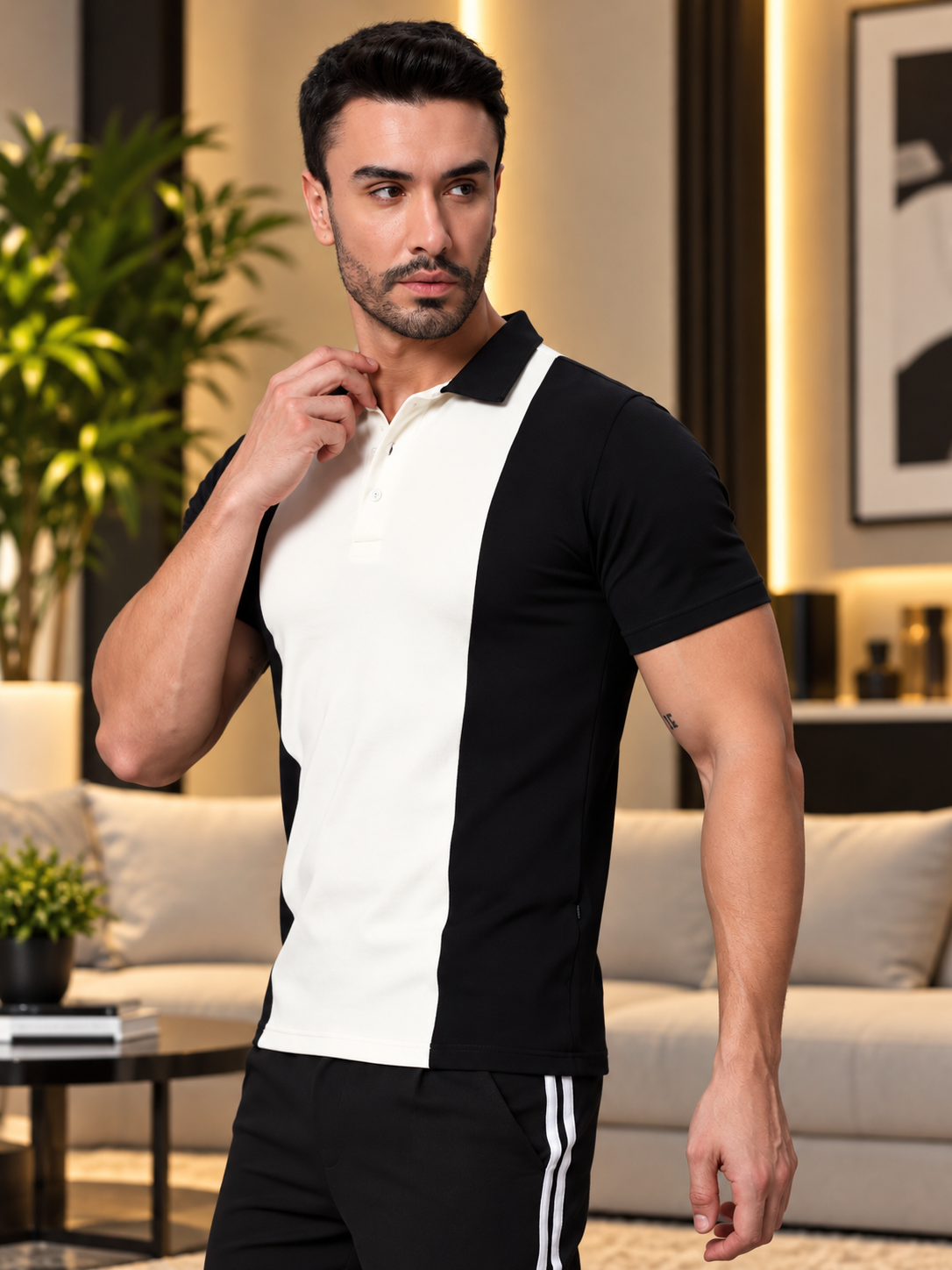 GLORY REGULAR FIT T-SHIRT BLACK OFF WHITE
