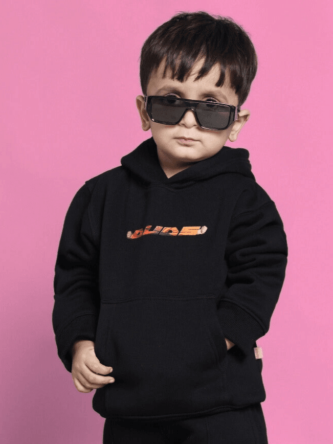 GOHAN FLEECE HOODIE FOR BOYS GIRLS BLACK - KIDS CO - ORD SET
