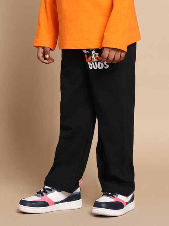 GOOFY JOGGERS FOR BOYS GIRLS BLACK - KIDS JOGGER