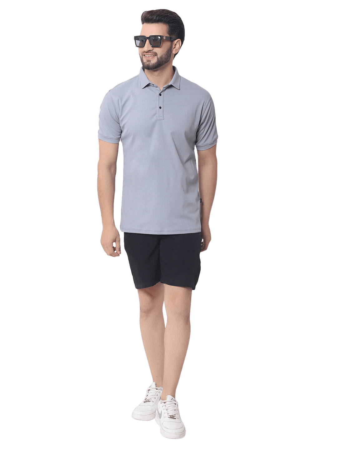 GRAINED POLO NECK WRINKLE FREE T - SHIRT - Polo T-shirt