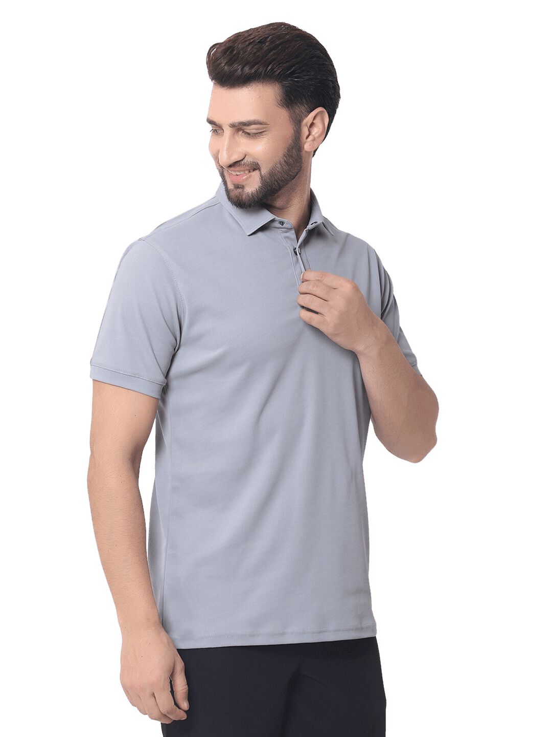 GRAINED POLO NECK WRINKLE FREE T - SHIRT - Polo T-shirt