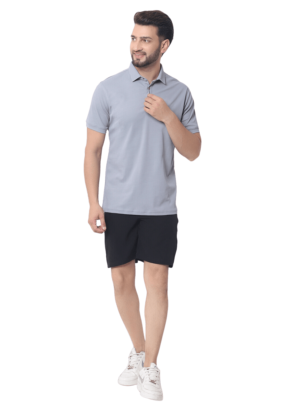 GRAINED POLO NECK WRINKLE FREE T - SHIRT - Polo T-shirt