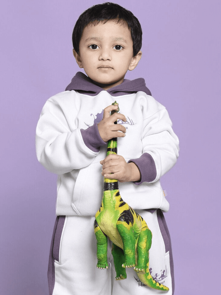 HAKUNA MATATA OVERSIZED HOODIE BOYS GIRLS WHITE VIOLET - KIDS HOODIE